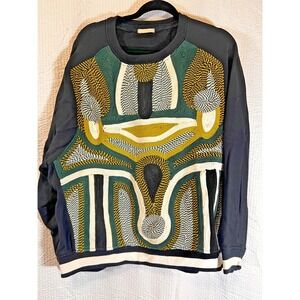 Vintage H &M Pullover Sweater Unisex‎ Embroidered Abstract XXL XL